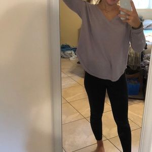 Purple long sleeve thin sweater